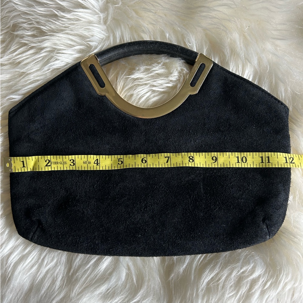 Vintage suede art deco clutch - Picture 2 of 5